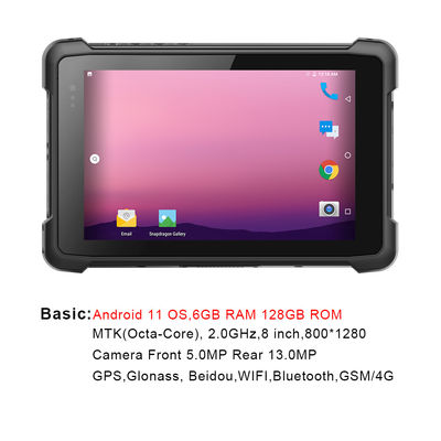 Tabuleta áspera industrial 6G RAM 128G ROM With Barcode Scanner do ósmio Android