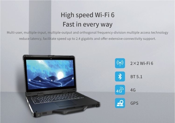 13,3 portátil áspero industrial HDMI 1920x1080 de Windows 10 Intel da polegada
