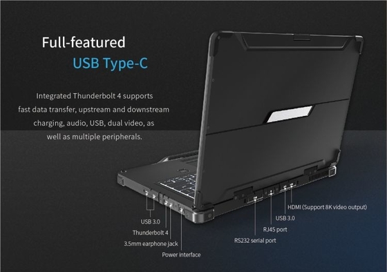 13,3 portátil áspero industrial HDMI 1920x1080 de Windows 10 Intel da polegada
