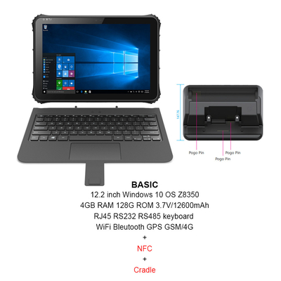 Processador central áspero Z8350 da tabuleta de Windows do 16:10 com apoio ISO/IEC de NFC