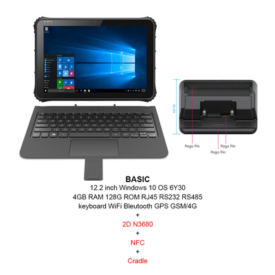12,2 processador central áspero 6Y30 de Intel da tabuleta da polegada 1920x1200 Windows 10