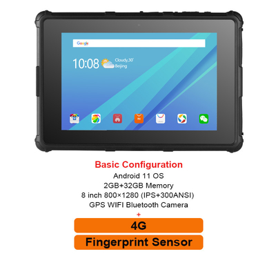 Polegada áspera 800X1280 IPS GPS IP67 Smart RF8R do PC 8 da tabuleta do ósmio de Android